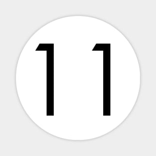 Simple Black Number #11 Eleven Magnet